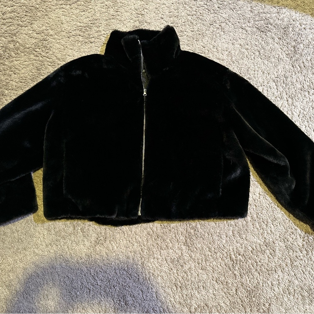 Wild Fable Black faux fur jacket
